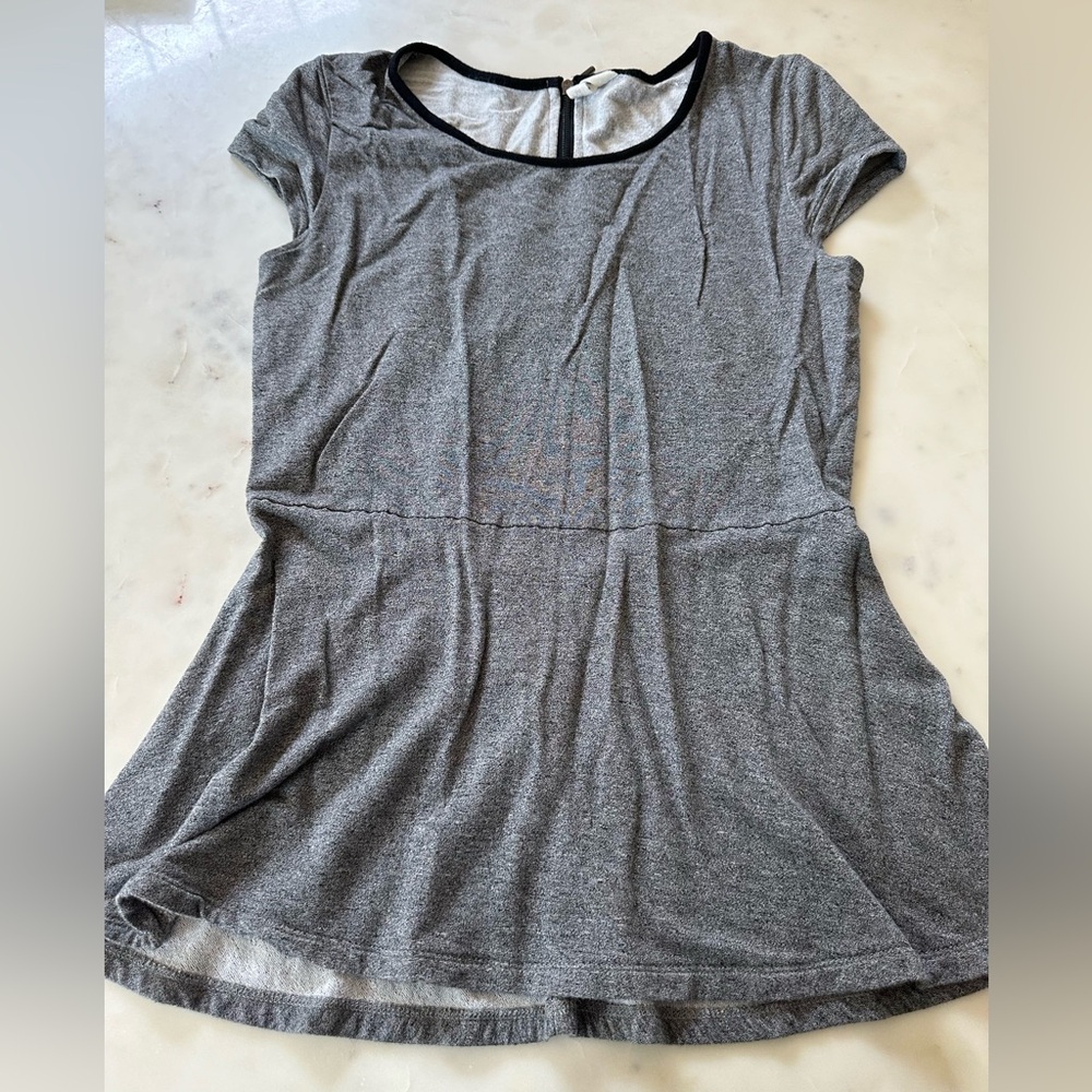 COPY - Pieces Kensie Grey Peplum Top Size Small